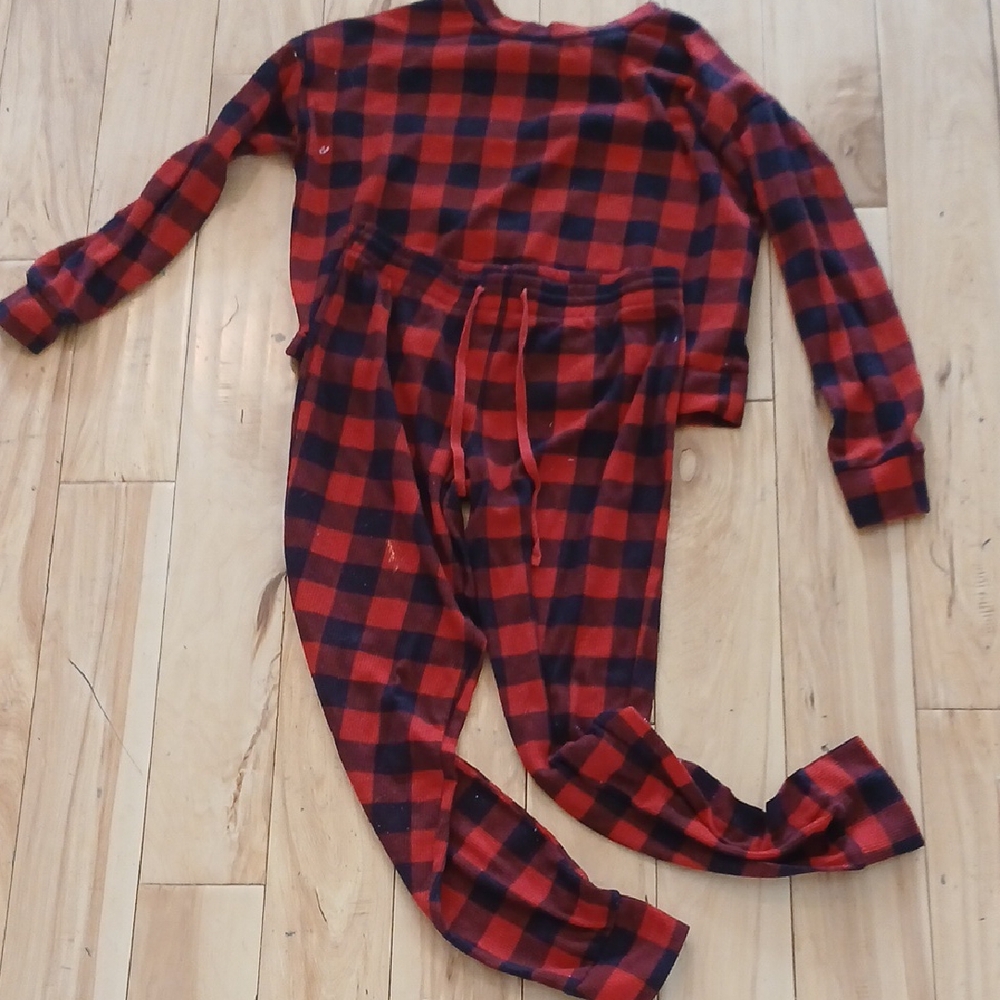 Jenni Red and Black Checkered Top